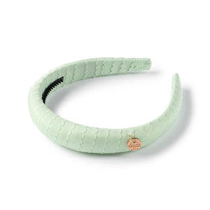 Scallop Headband for Girls in Mint Green