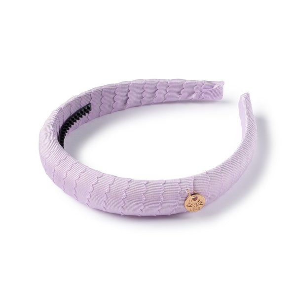 Ava scalloped headband solid lavender - Halo Luxe
