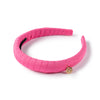 Ava scalloped headband solid hot pink