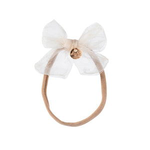 Emma organza baby band ivory - Halo Luxe