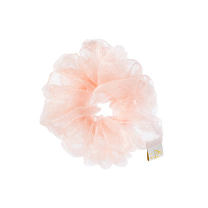 Emma organza scrunchie peach - Halo Luxe