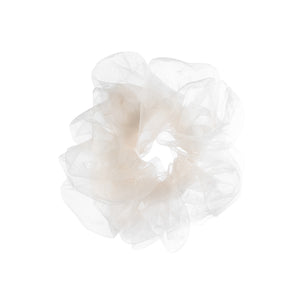 Emma organza scrunchie ivory - Halo Luxe