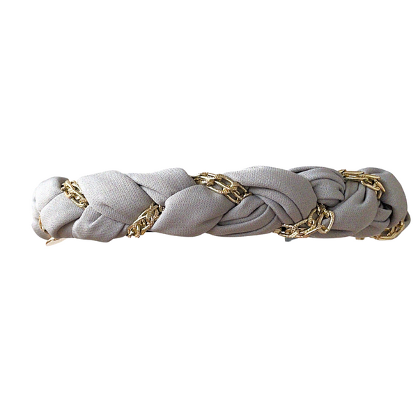 Evelyn Twisted Link Headband Cloud - Halo Luxe