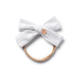 Forever eylet baby band white - Halo Luxe