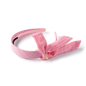 Forever eylet side bow headband hot pink - Halo Luxe