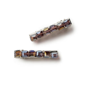 Gemma gemstone clip set Amethyst