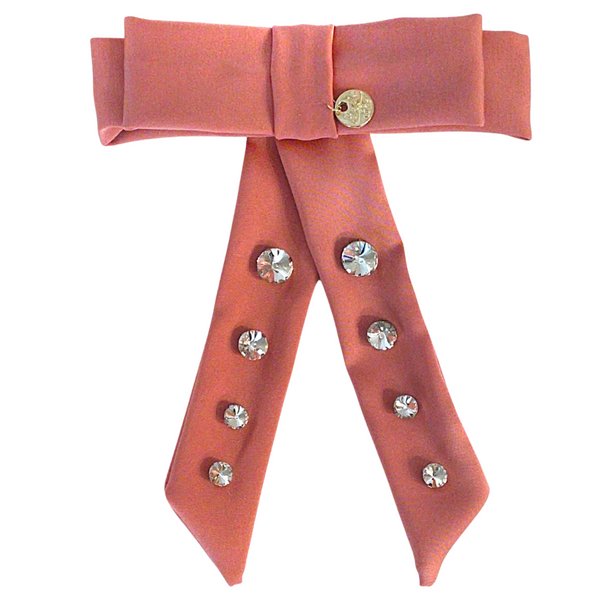 Isabella Embellished Clip Coral - Halo Luxe