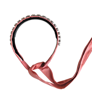 Isabella Embellished Tie Back Headband Coral - Halo Luxe