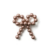 Halo Luxe Lea Pearl Beaded Bow Clip - Rose Gold
