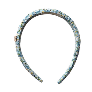 Lilly Floral Print Headband Blue - Halo Luxe