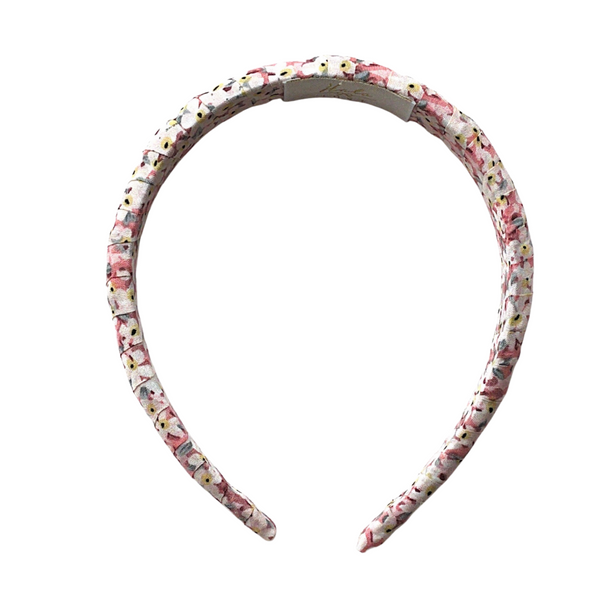 Lilly Floral Print Headband Rose - Halo Luxe