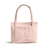 Halo Luxe Bow Logo Terry Resort Tote Bag - Rose