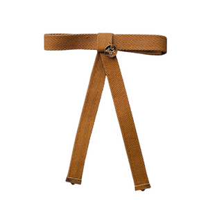 Maddy Twill Bow Clip Tan - Halo Luxe