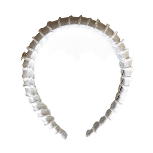 Noa Fringe Headband White - Halo Luxe