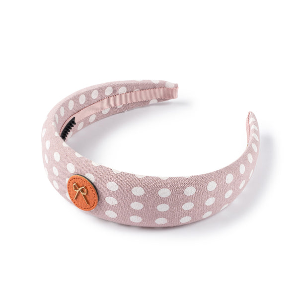 Polka dot padded headband lavender - Halo Luxe