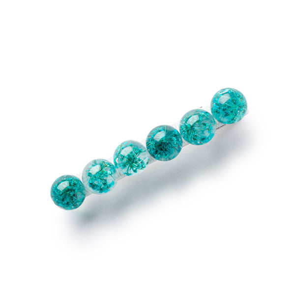 Whisper beaded baby's breath clip teal - Halo Luxe