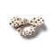Halo Luxe Polka dot bow scrunchie - Cream/Black