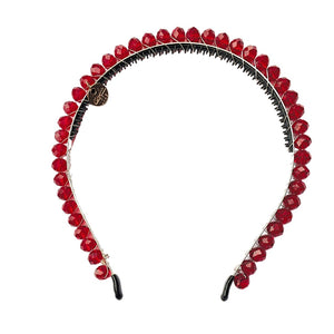 Crystal Tiara Scarlet - Halo Luxe