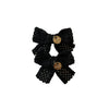 Halo Luxe Della Chenille Lace Double Bow Clip - Black