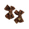 Halo Luxe Elsie Printed Corduroy Double Bow Clip Caramel - Brown Floral