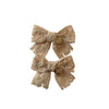 Halo Luxe Isla Lace Knit Bow Double Clip - Linen