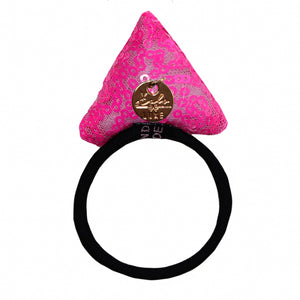 Halo Luxe Diva hot pink ponytail holder for girls