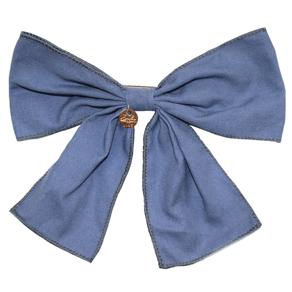 Ever After Bow Clip Chambray - Halo Luxe